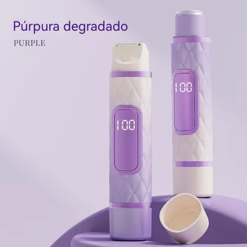 Afeitadora Depiladora 2 en 1 Eléctrica Recargable para Mujer