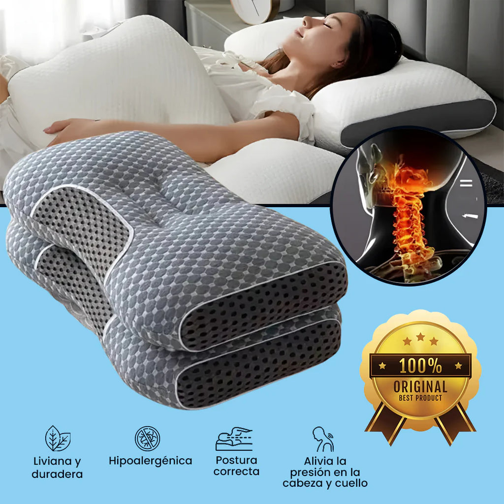 Almohada Terapéutica Ortopédica de Memoria – Alivio Cervical y Postura Correcta