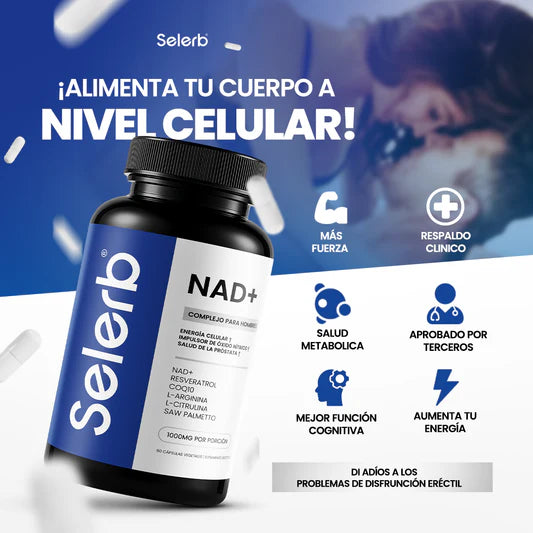 NAD+ Selerb Complex para Hombres – Fórmula Avanzada de Apoyo Energético y Bienestar Celular