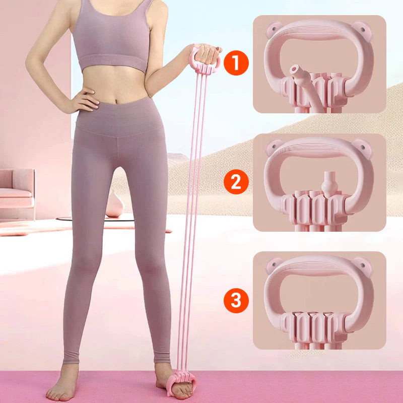 Ejercitador de Pilates y Yoga Multifuncional con Bandas de Resistencia